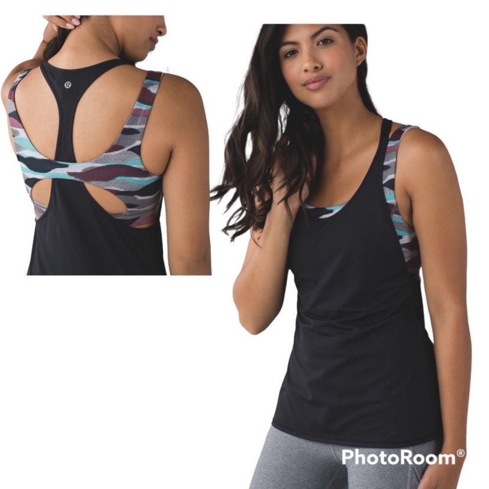 Lululemon All Sport Support Tank
Black / Mini Coast Camo Multi‎
